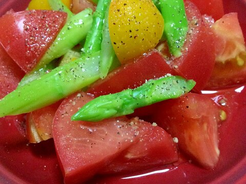 トマトとミニトマトとアスパラガスライム